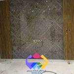 تصميم شاشة تلفزيون حديث بألوان هادئة
