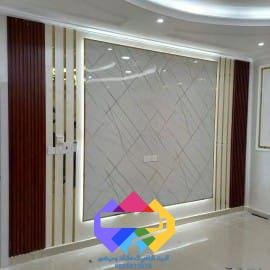 تركيب ديكور شاشة تلفزيون خشبي مع معلم ديكورات شاشات
