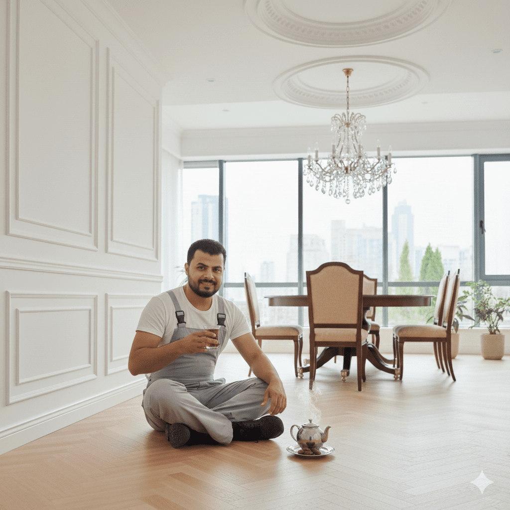 صوره لمعلم تركيب ورق حائط